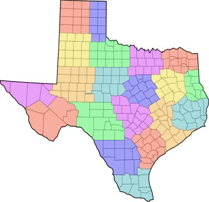 Texas Counties Map