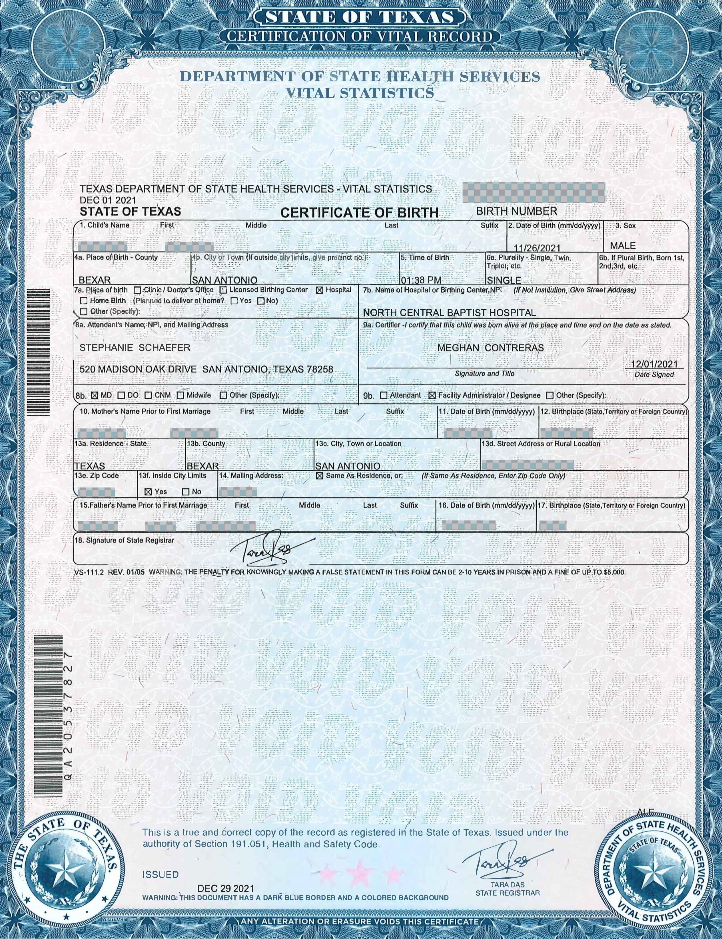 Apostille Birth Certificate Long Form