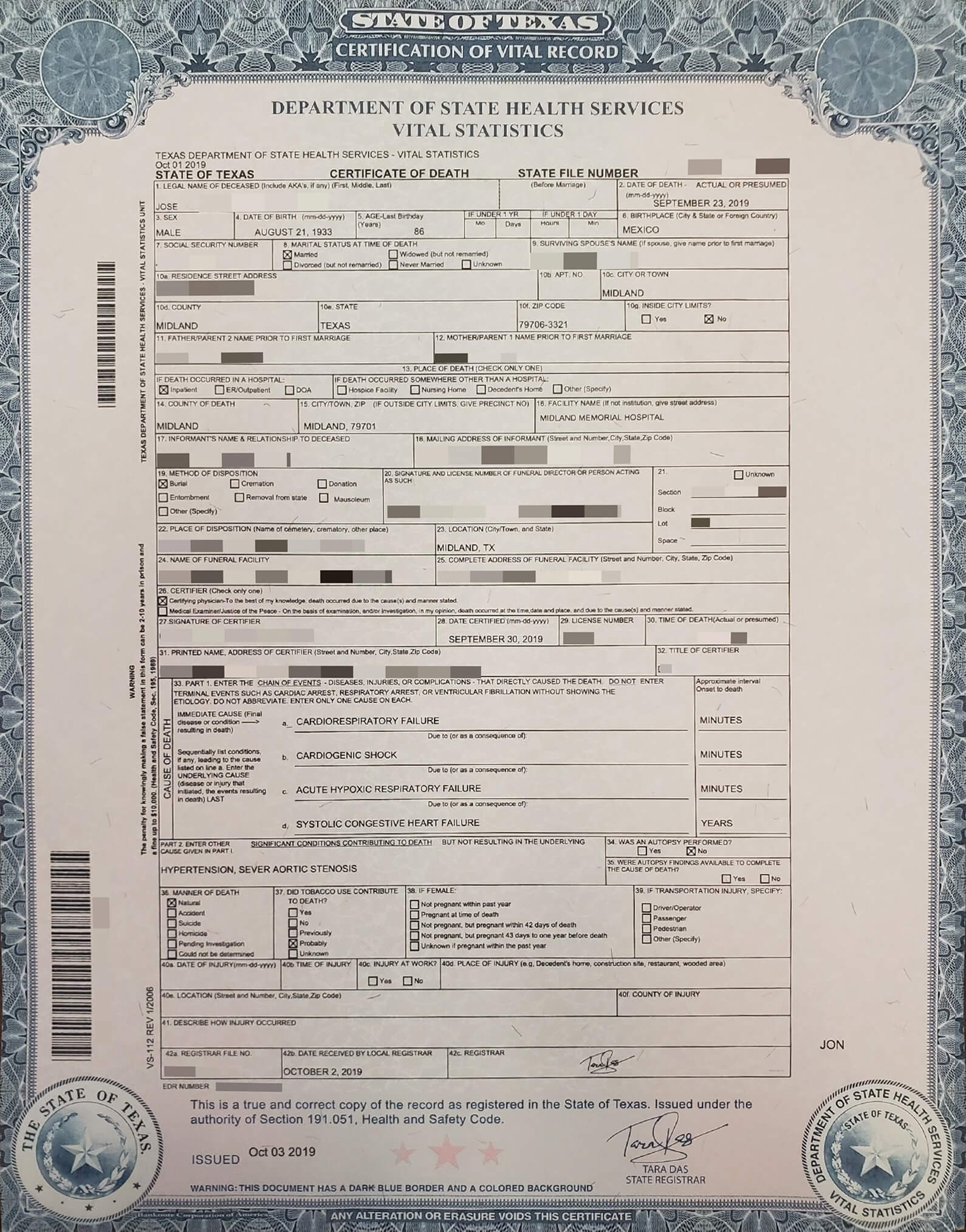 Apostille Death Certificate 