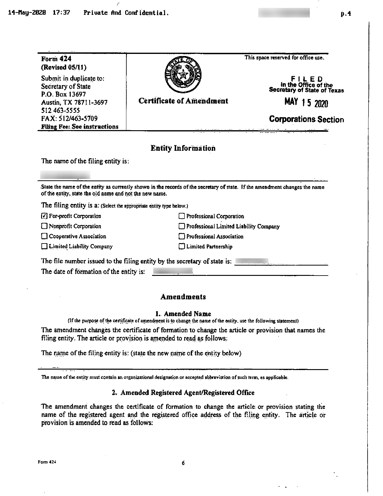 Apostille Certificate Of Amendment Certificate Of Amendment Apostille Texas