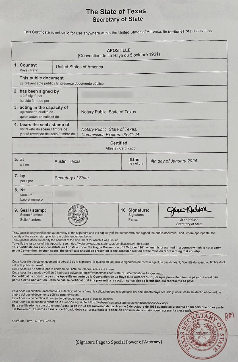 Houston Tx Apostille