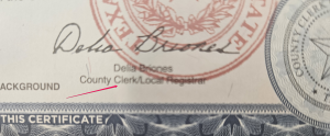 County Clerk/Local Registrar